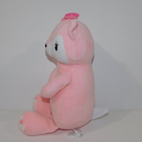 Jesse + Lulu Pink White 10" Plush stuffed Fawn deer Fox baby Toy lovey - Picture 5 of 8